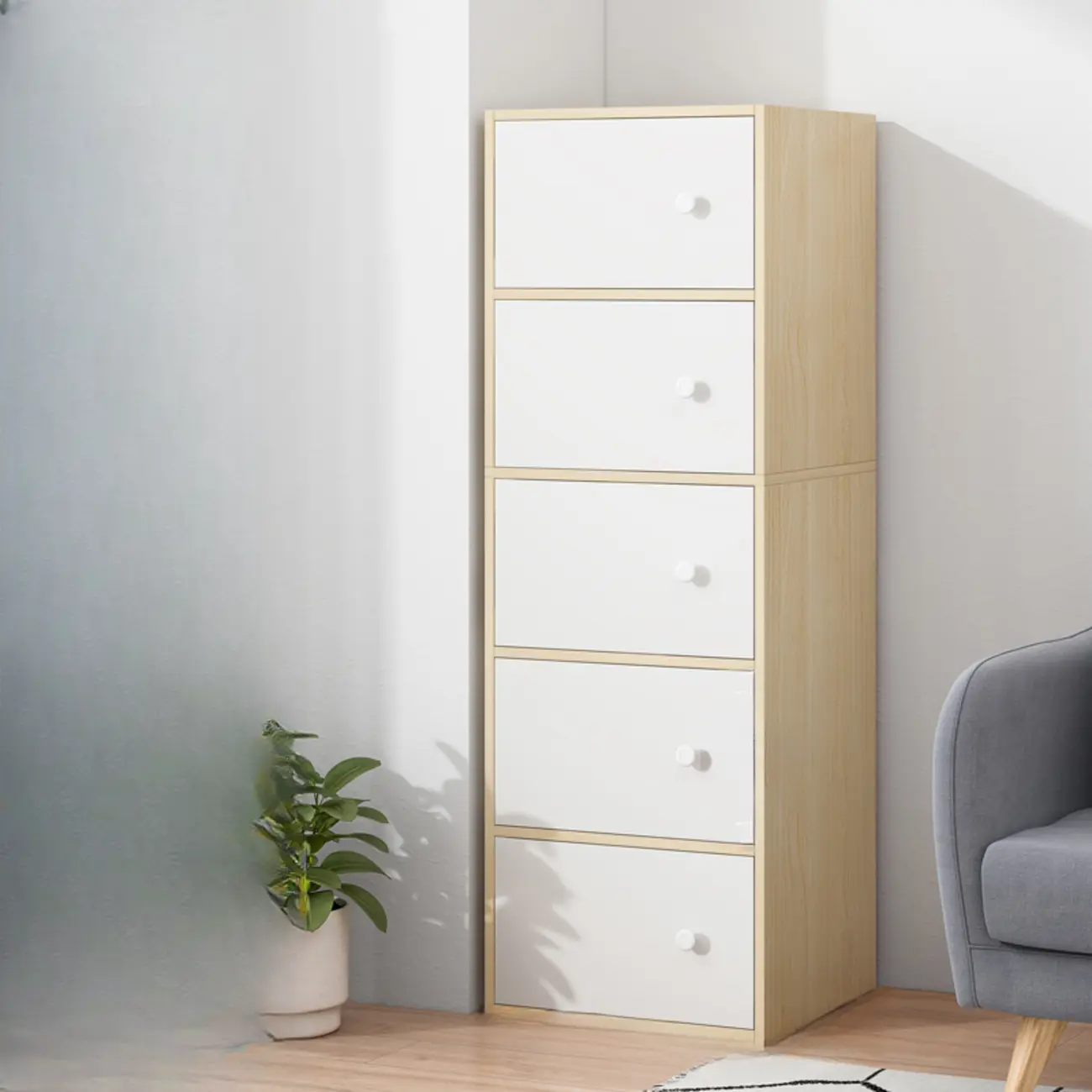 60"Modern White Freestanding Cabinets for any Space  Image - 16 | homeyfad