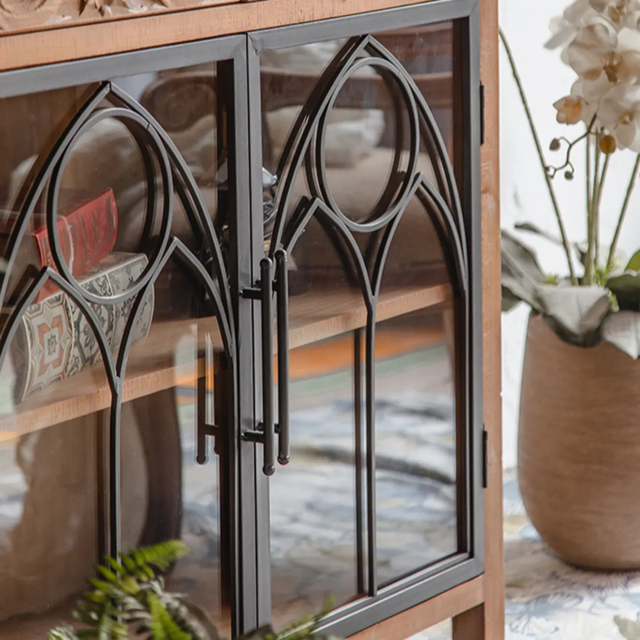 Rustic Wooden Rectangular Cabinet for Restaurant Display Image - 14 | homeyfad