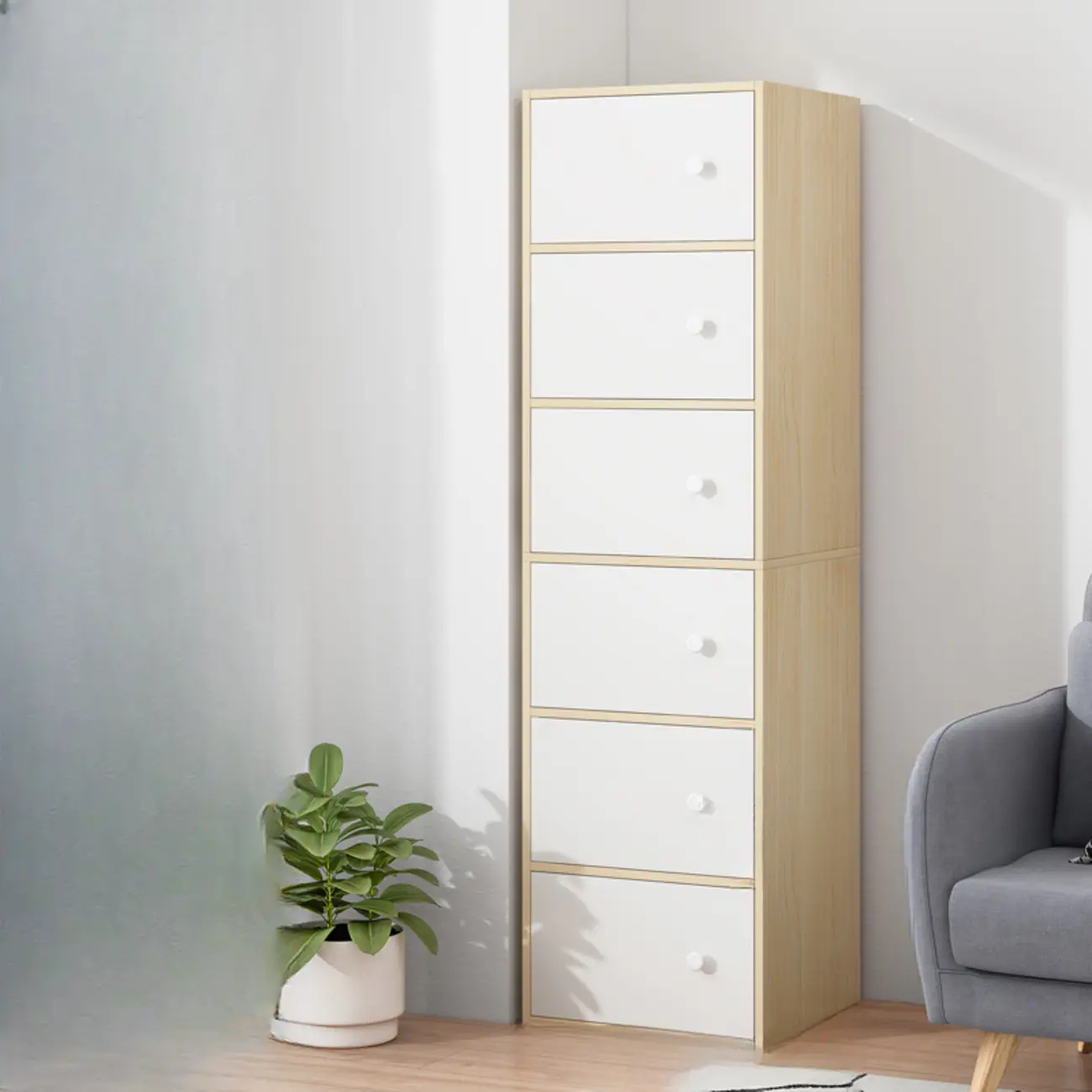 60"Modern White Freestanding Cabinets for any Space  Image - 17 | homeyfad