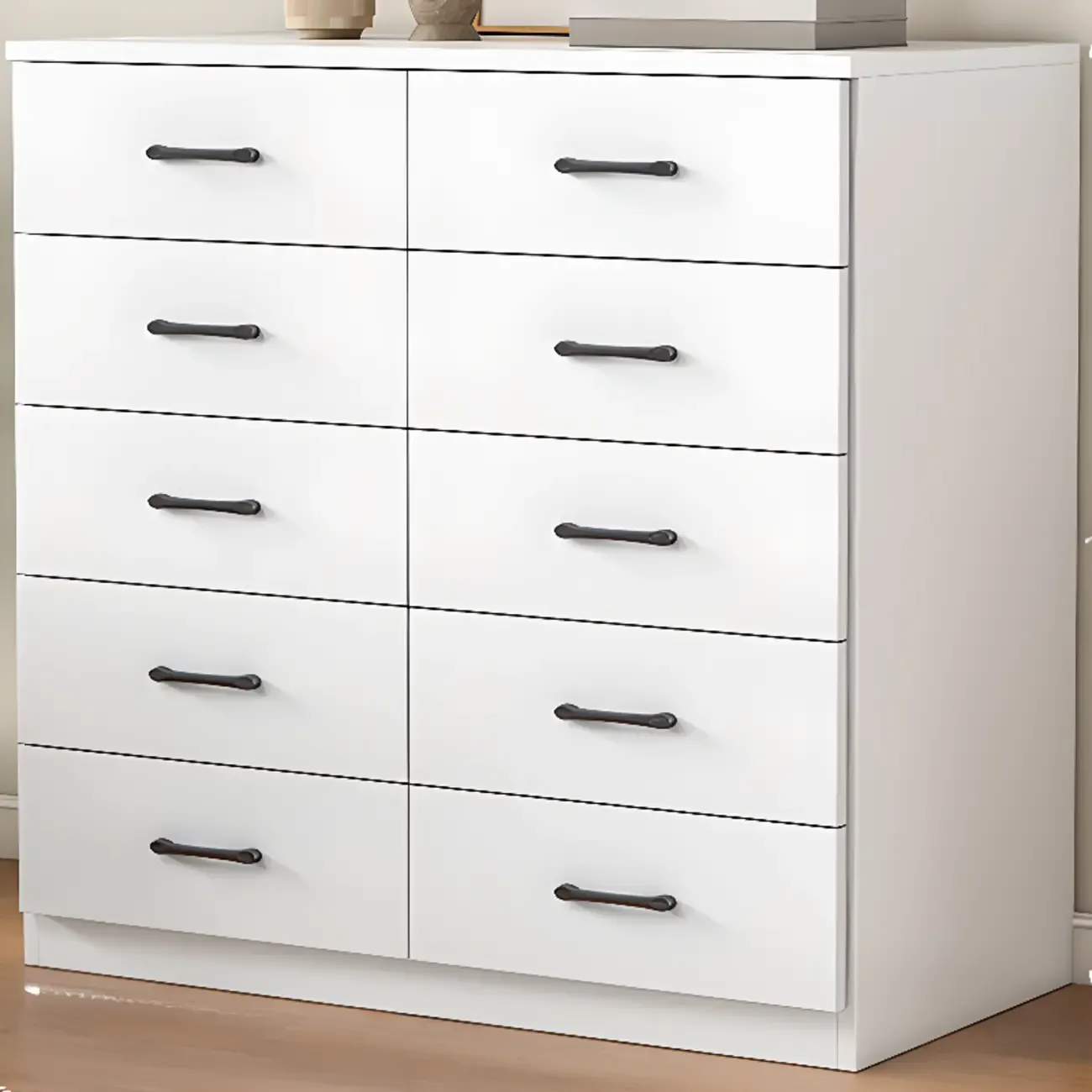 Modern White Rectangular Storage Cabinet with Multiple Sizes Image - 7