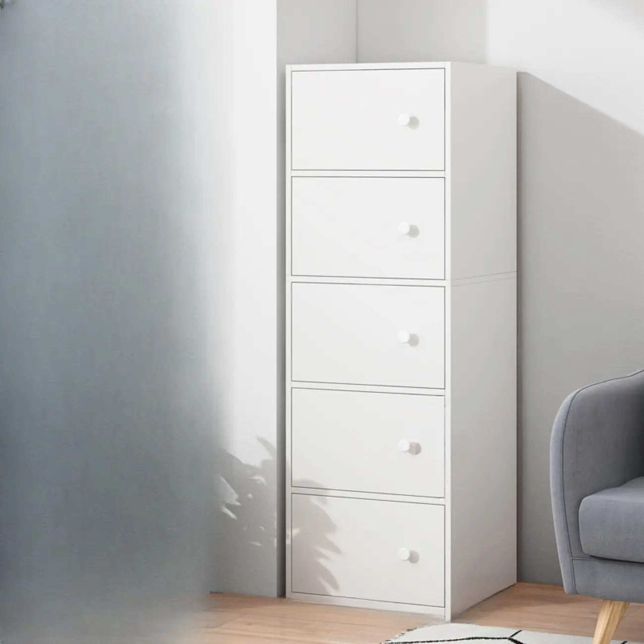 60"Modern White Freestanding Cabinets for any Space  Image - 18 | homeyfad