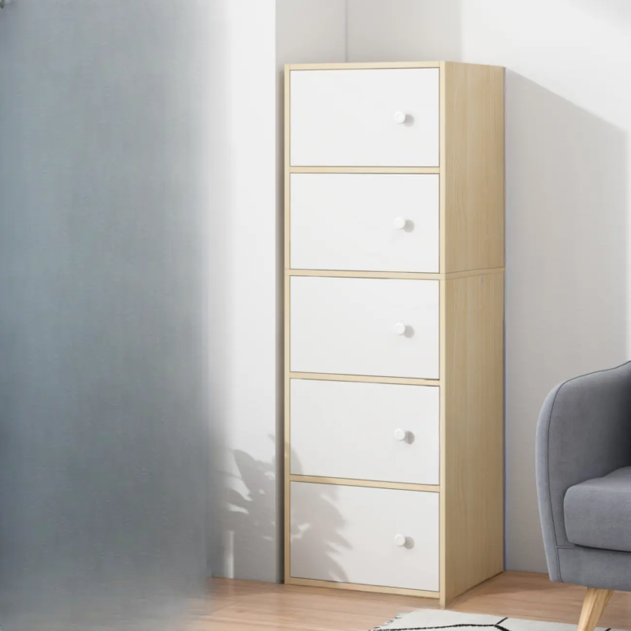 60"Modern White Freestanding Cabinets for any Space  Image - 20 | homeyfad