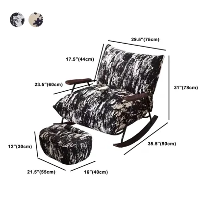 Modern Stain Resistant Upholstered Rocking Chair for Living Room Image - 16