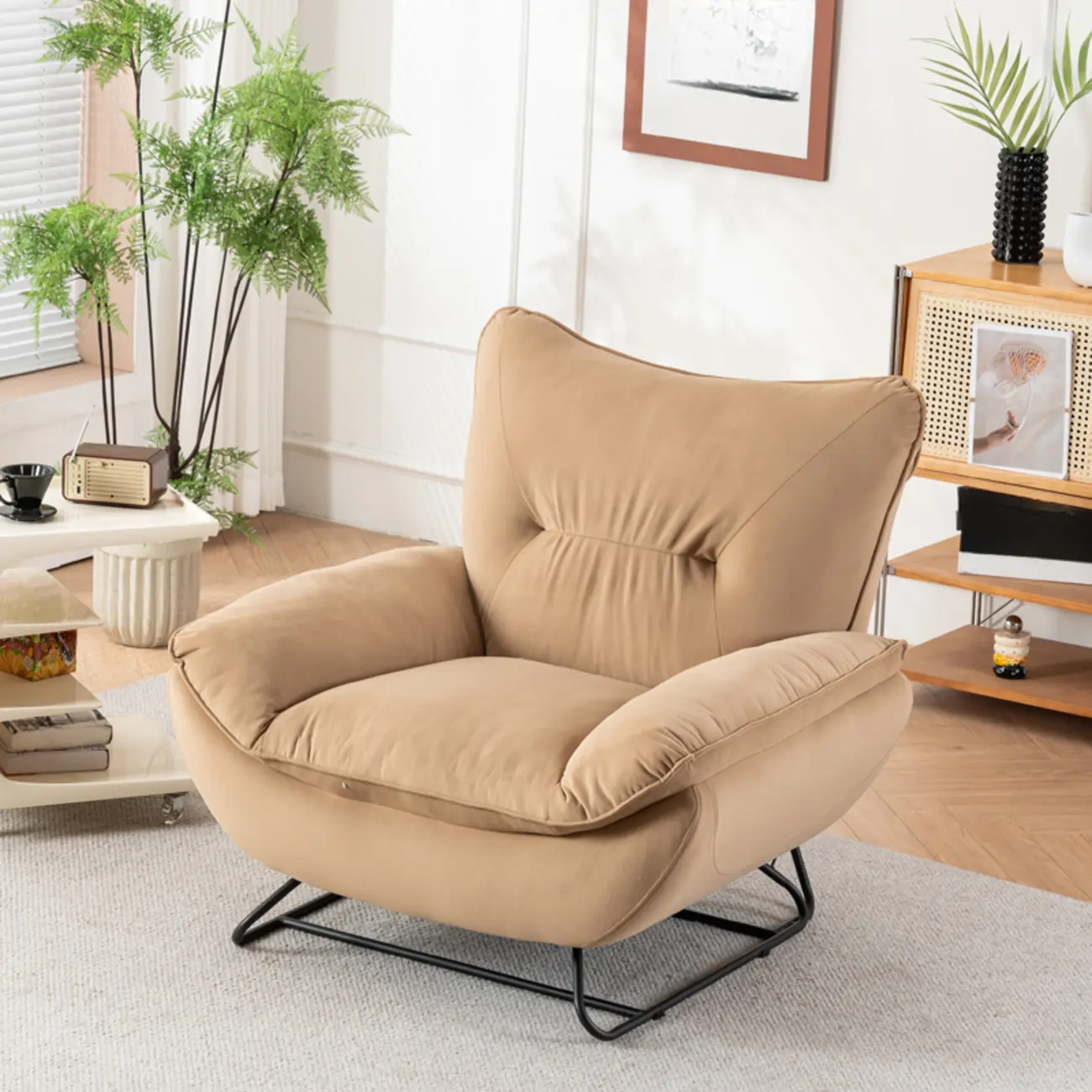 Scandinavian Upholstery Lounge Chair for Living Room Image - 2 | homeyfad