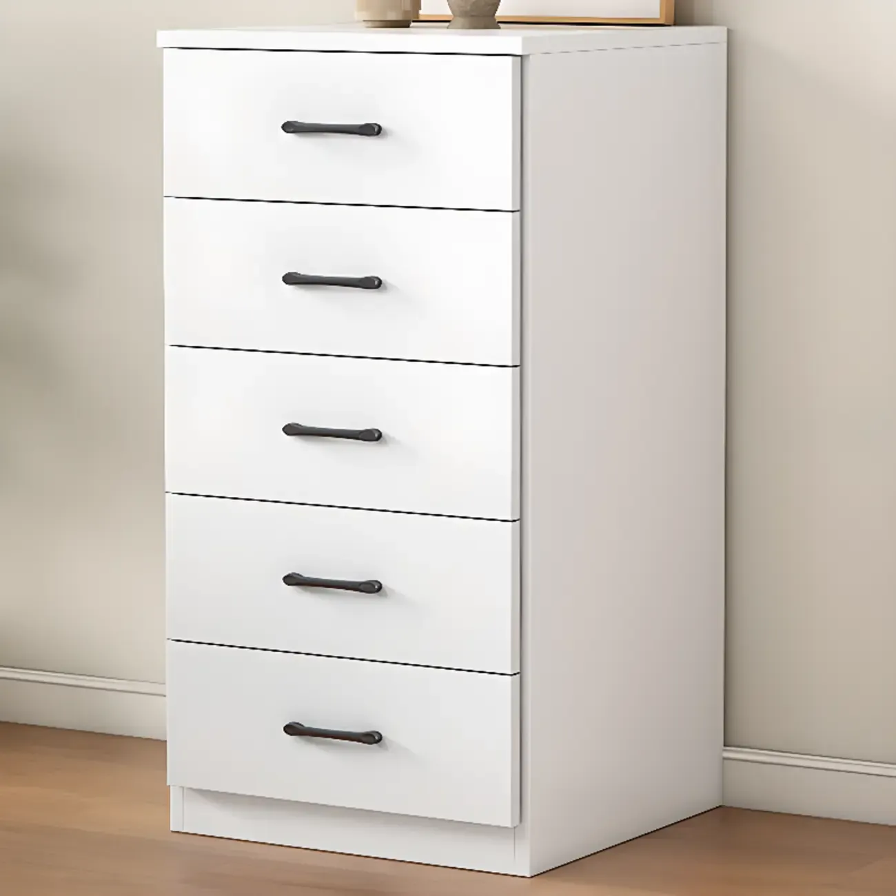 Modern White Rectangular Storage Cabinet with Multiple Sizes Image - 16
