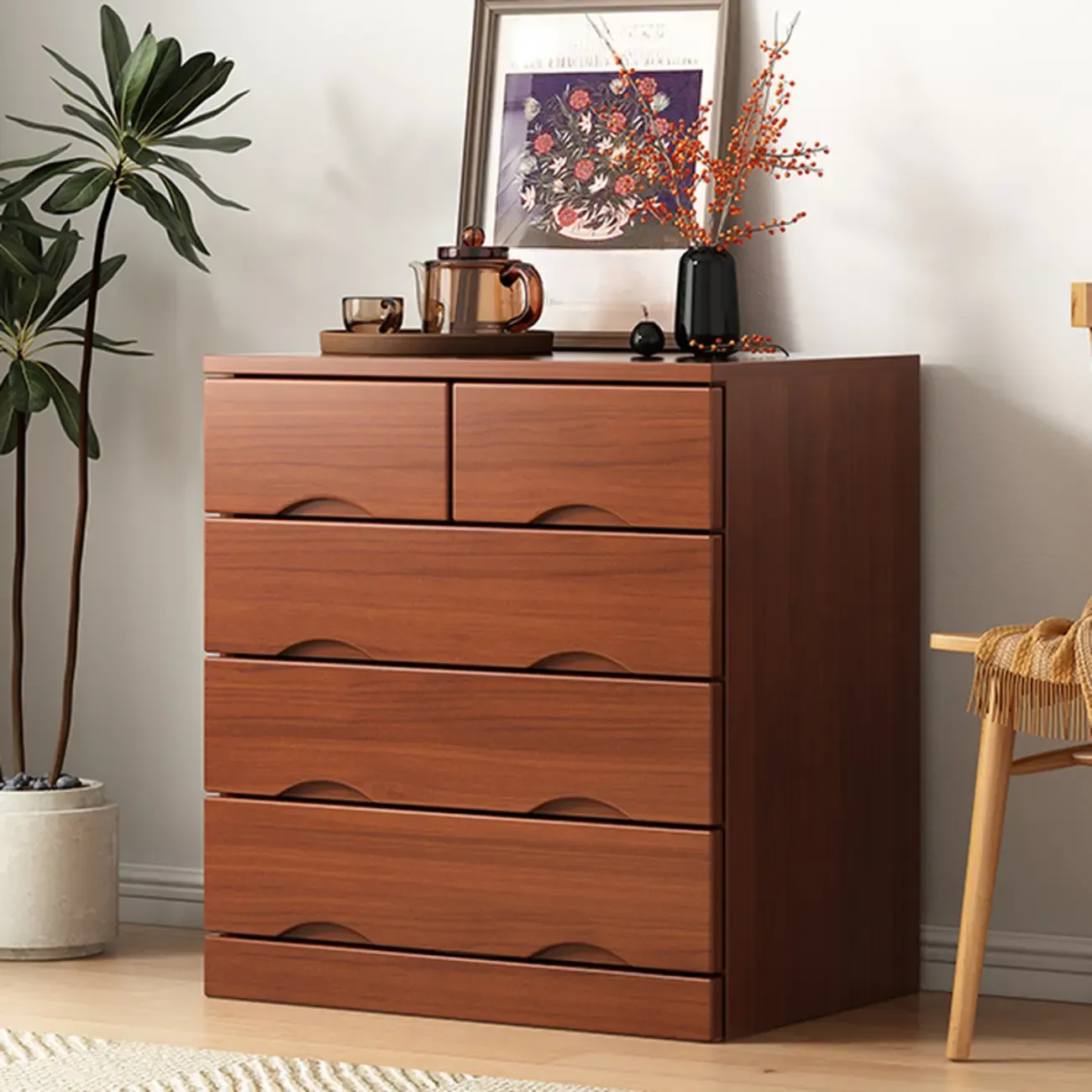 Modern Solid Wood Dressers with 7-Drawers for Living Room Image - 6