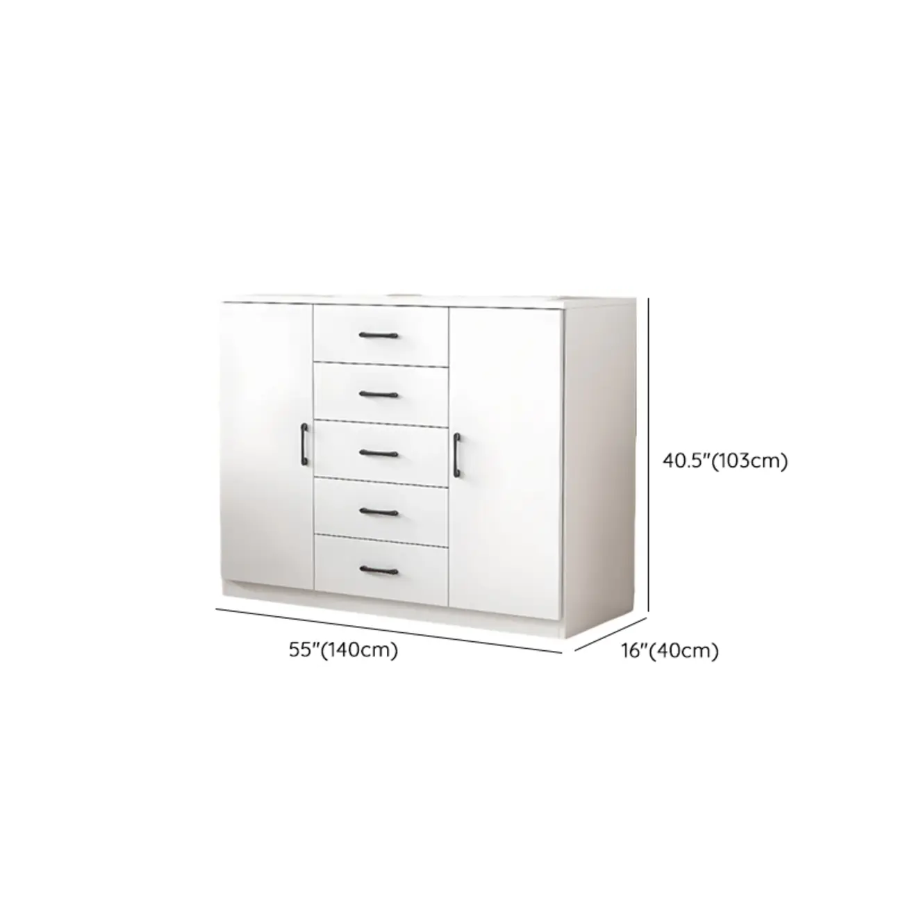 Modern White Rectangular Storage Cabinet with Multiple Sizes #size | homeyfad
