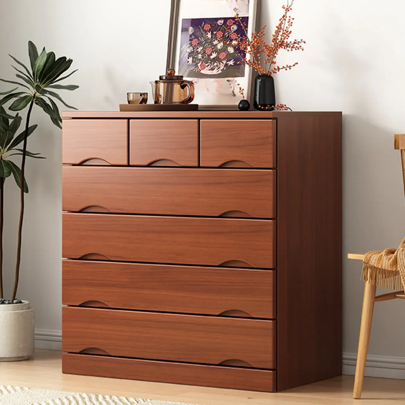 Modern Solid Wood Dressers with 7-Drawers for Living Room Image - 10