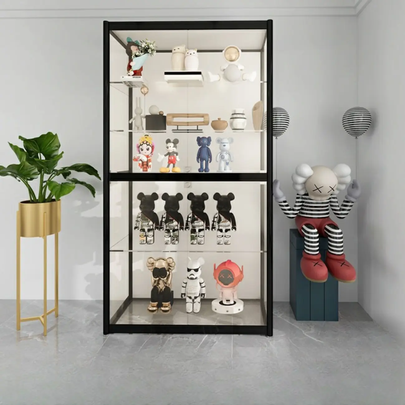 Modern Metal Display Cabinet for Collectibles for Stockroom Image - 1 | homeyfad
