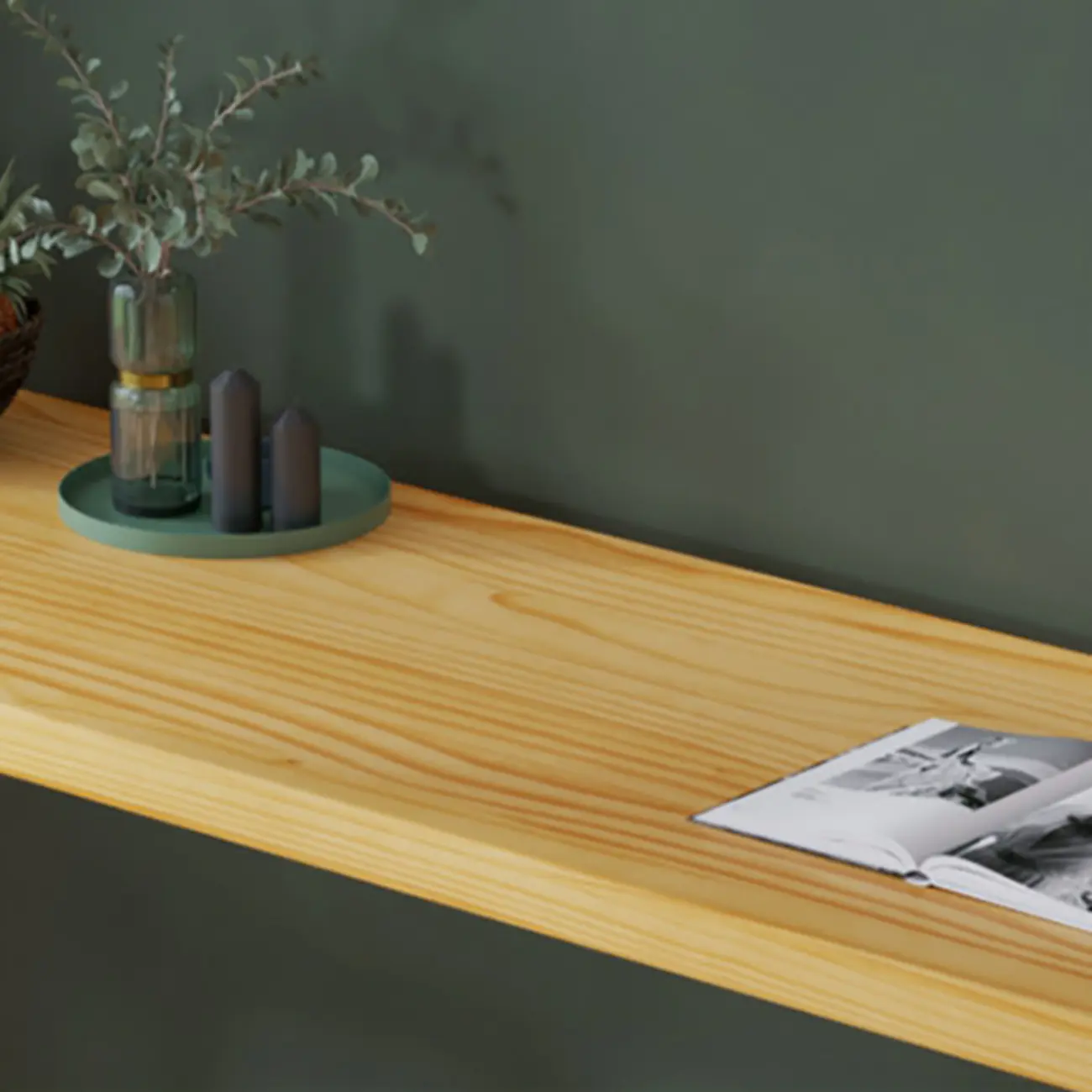 Natural Pine Wood Pub Bar Table with Footrest for 3 People Image - 7 | homeyfad