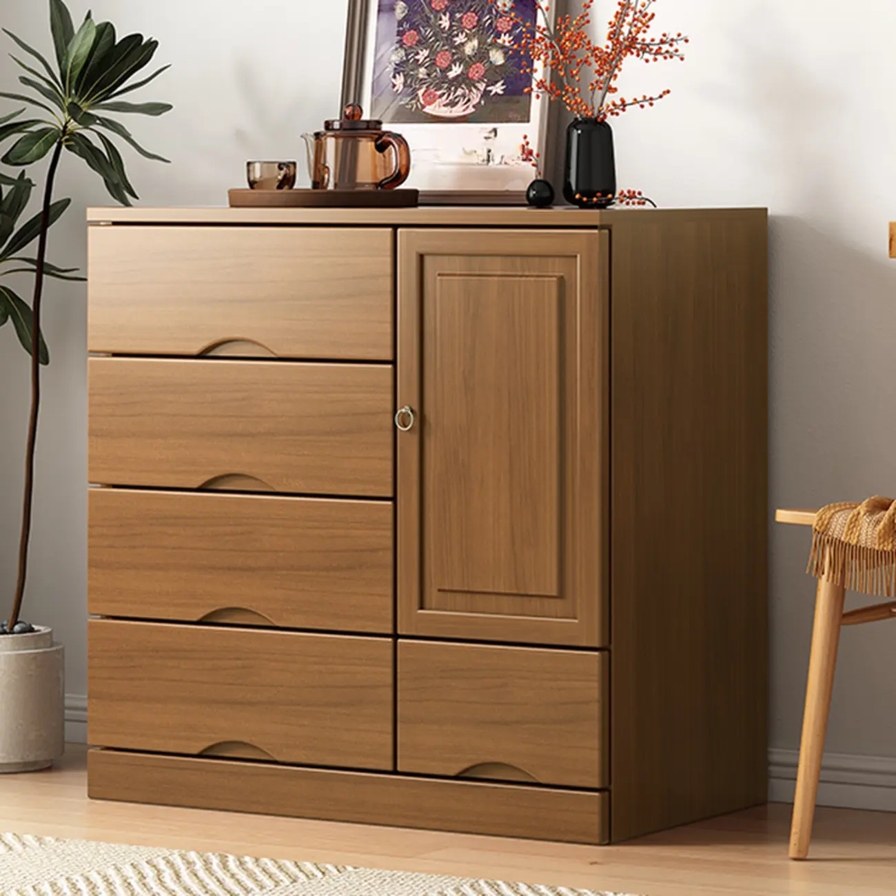 Modern Solid Wood Dressers with 7-Drawers for Living Room Image - 12 | homeyfad