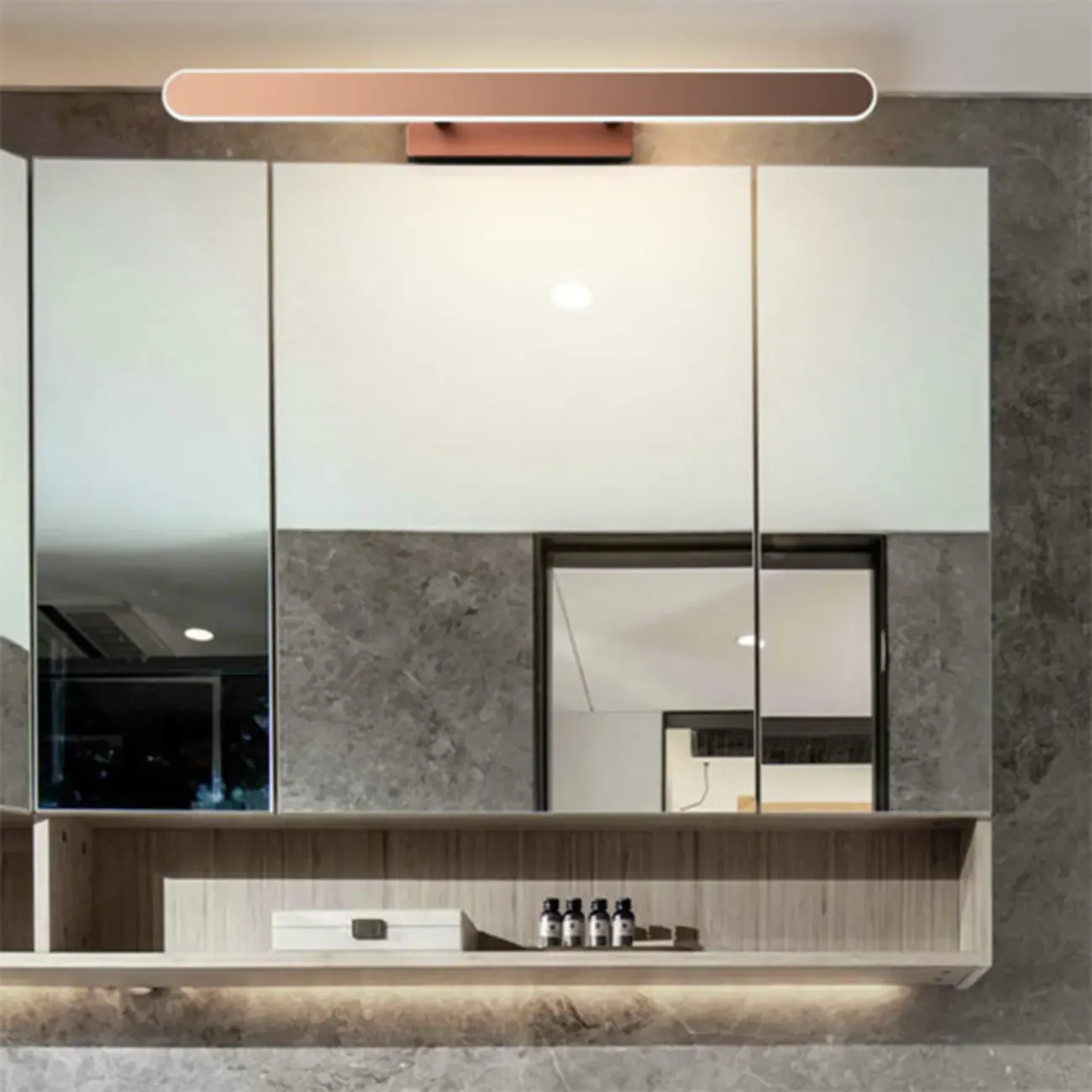 Modern LED Bathroom Vanity Light Bar above Mirror Image - 2