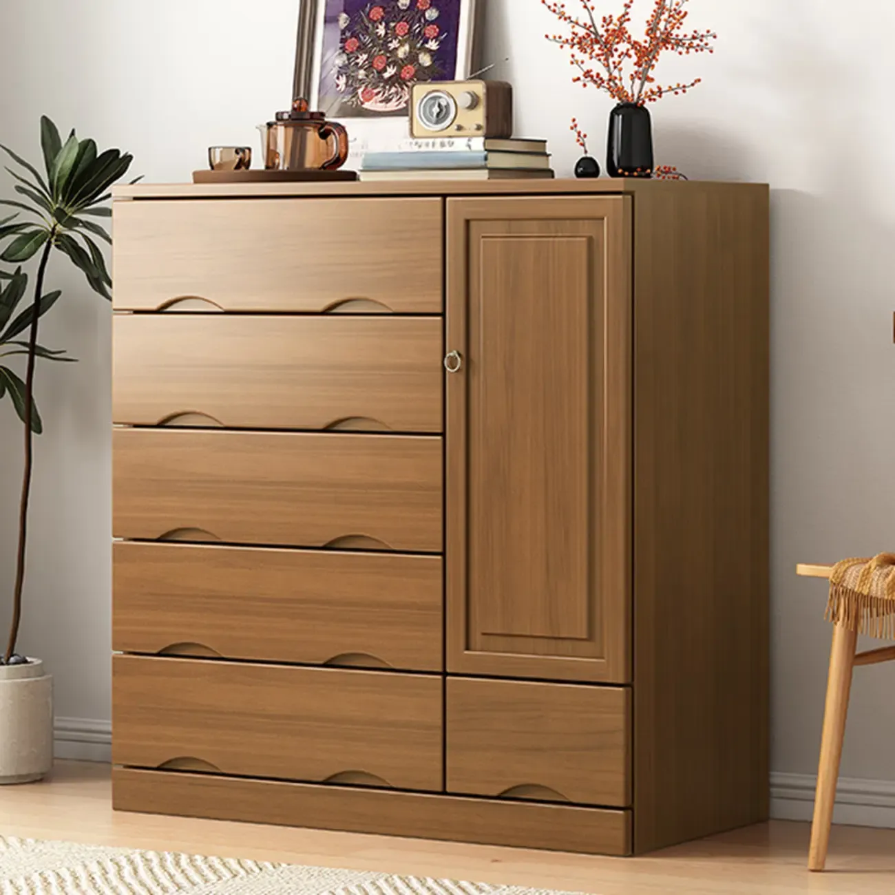 Modern Solid Wood Dressers with 7-Drawers for Living Room Image - 18