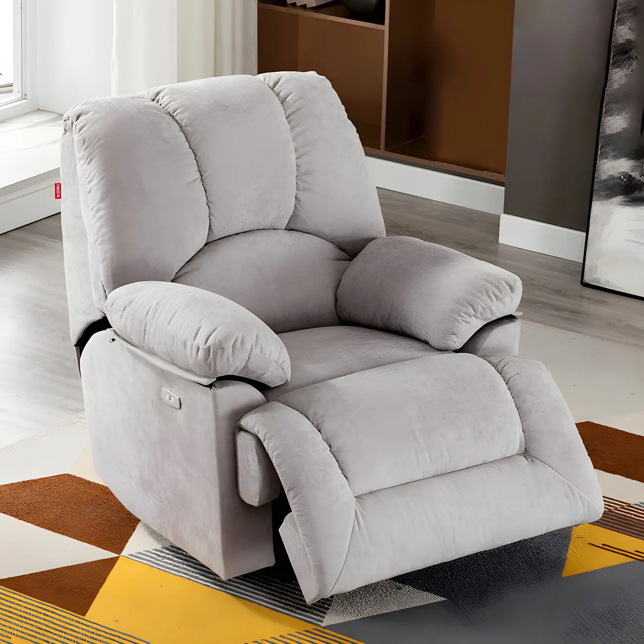 Power/Manual Swivel Rocker Recliner Chair for Home Theater Image - 2 | homeyfad