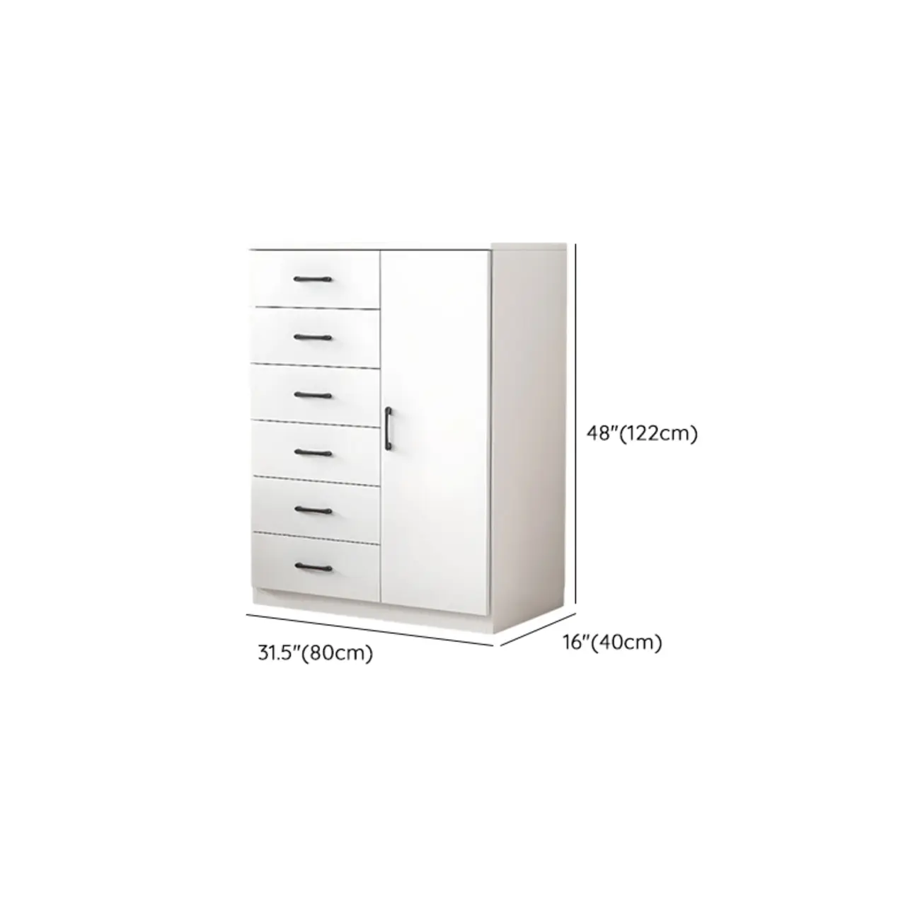 Modern White Rectangular Storage Cabinet with Multiple Sizes Image - 35 | homeyfad