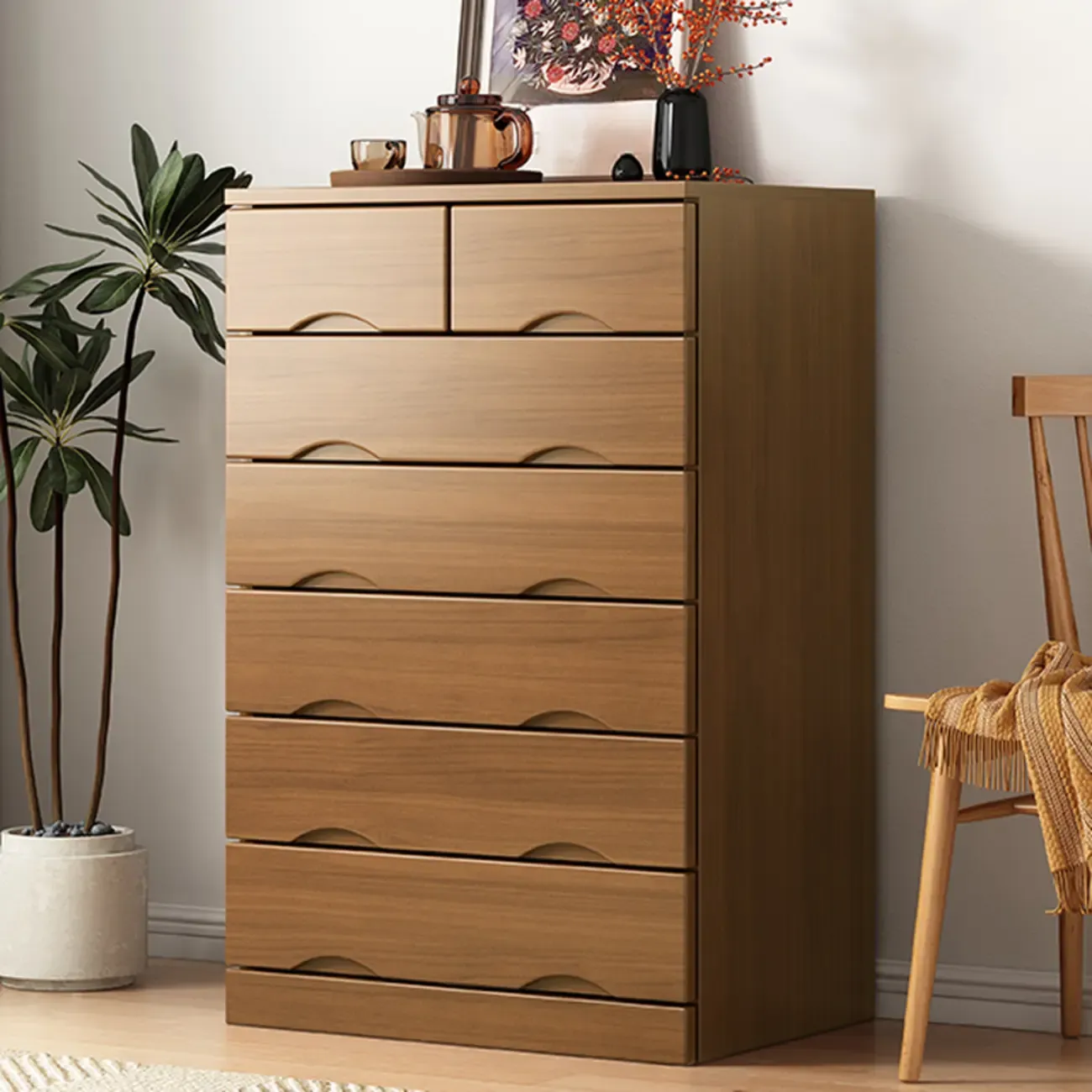 Modern Solid Wood Dressers with 7-Drawers for Living Room Image - 20