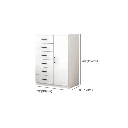Modern White Rectangular Storage Cabinet with Multiple Sizes Image - 36
