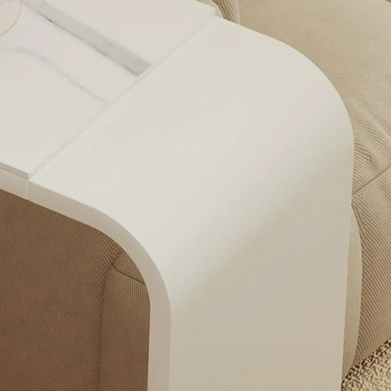 Modern White Metal Long Narrow Bar Table with Storage Shelve for Home Image - 5