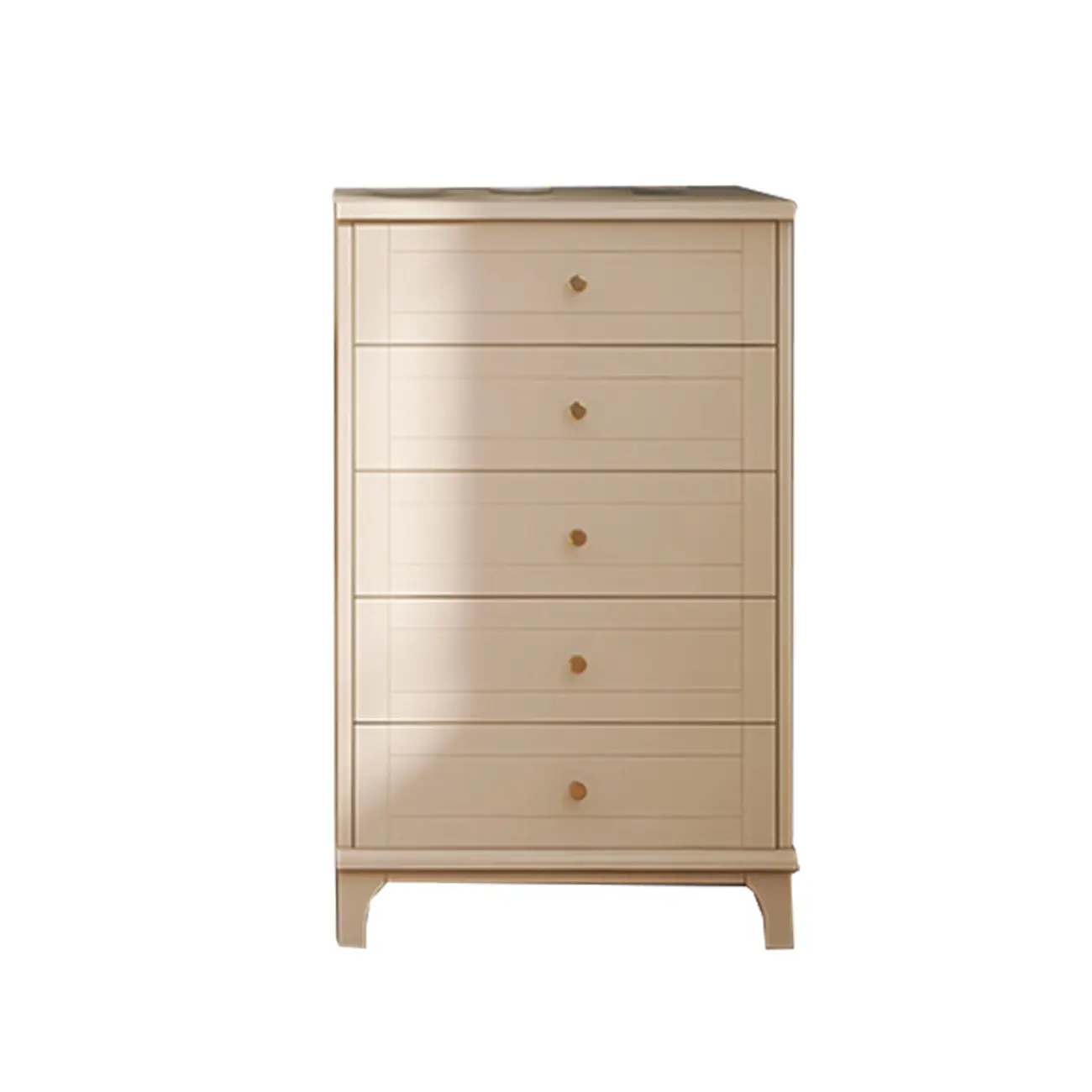 Modern Off-White Wooden Dressers with 5-Drawers Image - 6 | homeyfad