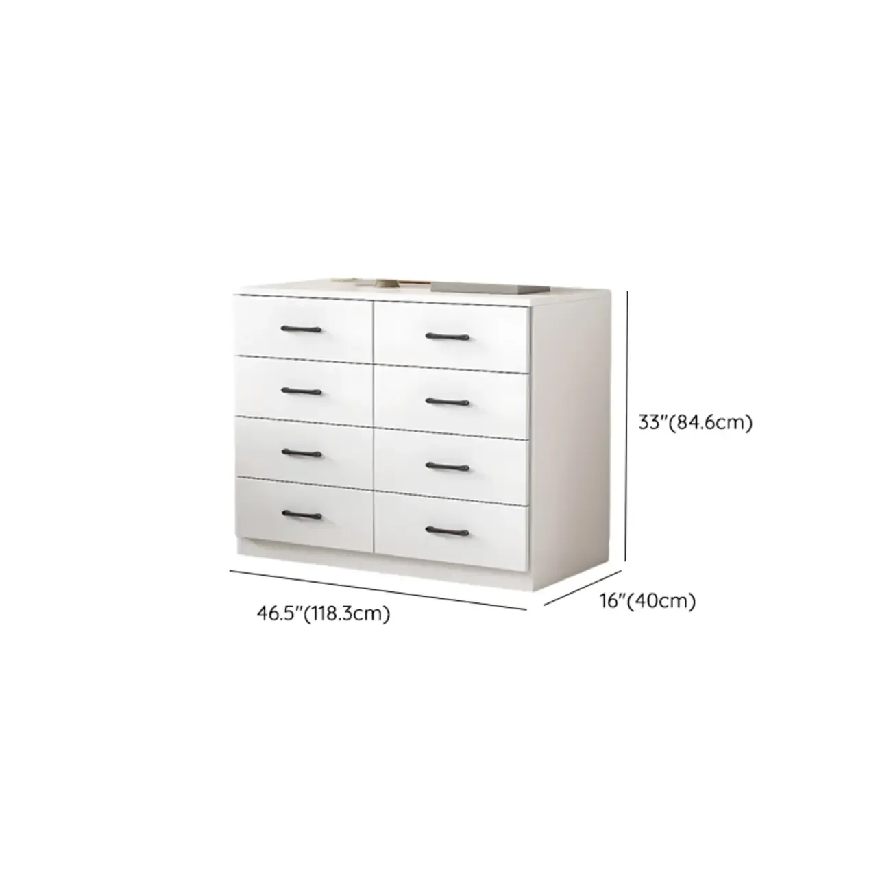 Modern White Rectangular Storage Cabinet with Multiple Sizes Image - 39