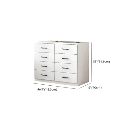 Modern White Rectangular Storage Cabinet with Multiple Sizes Image - 39