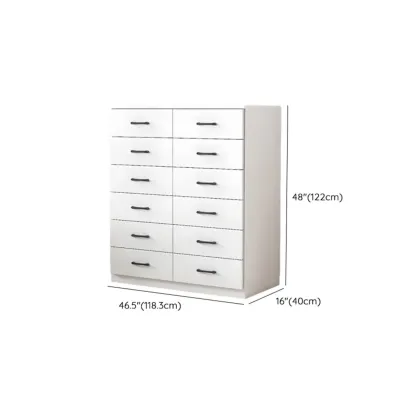 Modern White Rectangular Storage Cabinet with Multiple Sizes Image - 40