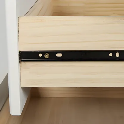 Modern Off-White Wooden Dressers with 5-Drawers Image - 8