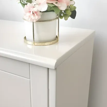 Modern Off-White Wooden Dressers with 5-Drawers Image - 10