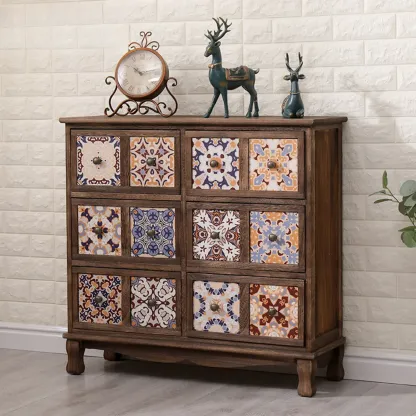 Mid-Century Vintage Cabinet with Drawers-Unique Pattern  Image - 18