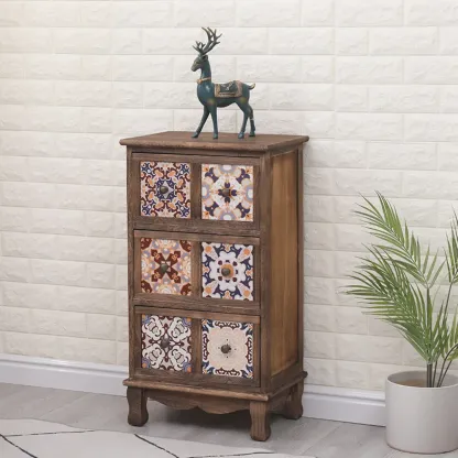 Mid-Century Vintage Cabinet with Drawers-Unique Pattern  Image - 2