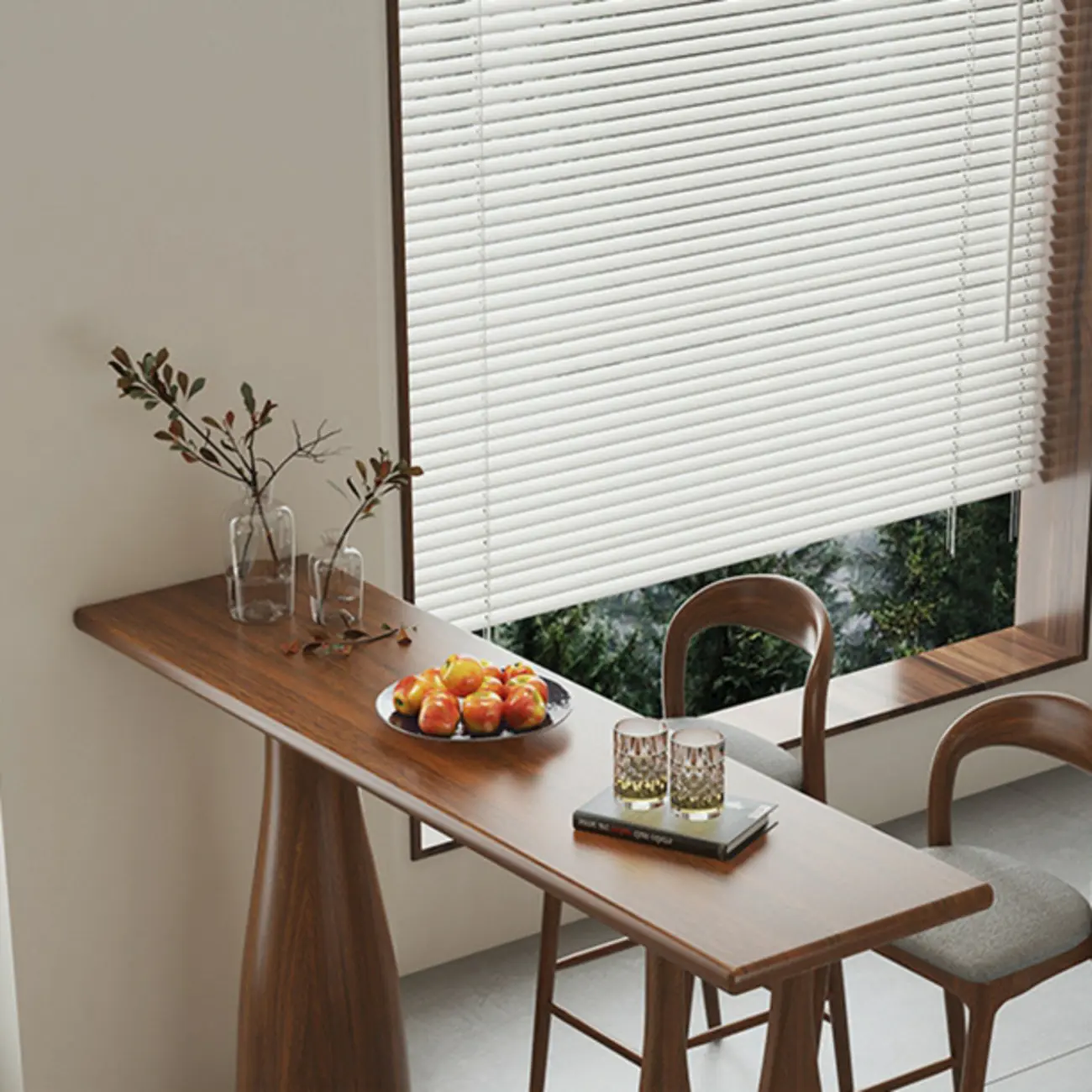 Brown Rectangle Natural Wooden Bar Table for Dining Room Image - 6 | homeyfad