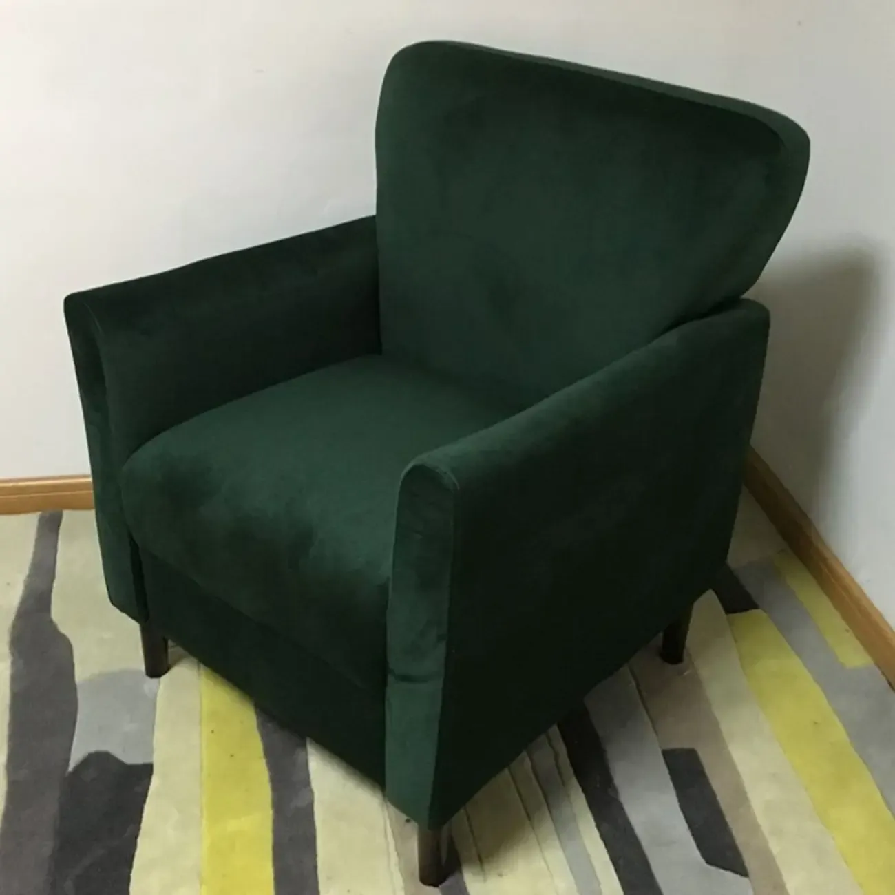 Modern Brown Linen Armchair for Living Room Image - 9