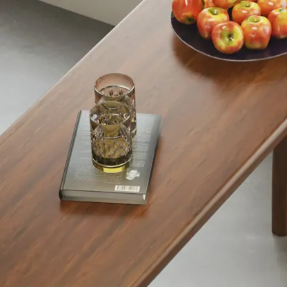 Brown Rectangle Natural Wooden Bar Table for Dining Room Image - 7