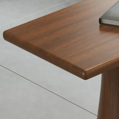 Brown Rectangle Natural Wooden Bar Table for Dining Room Image - 8