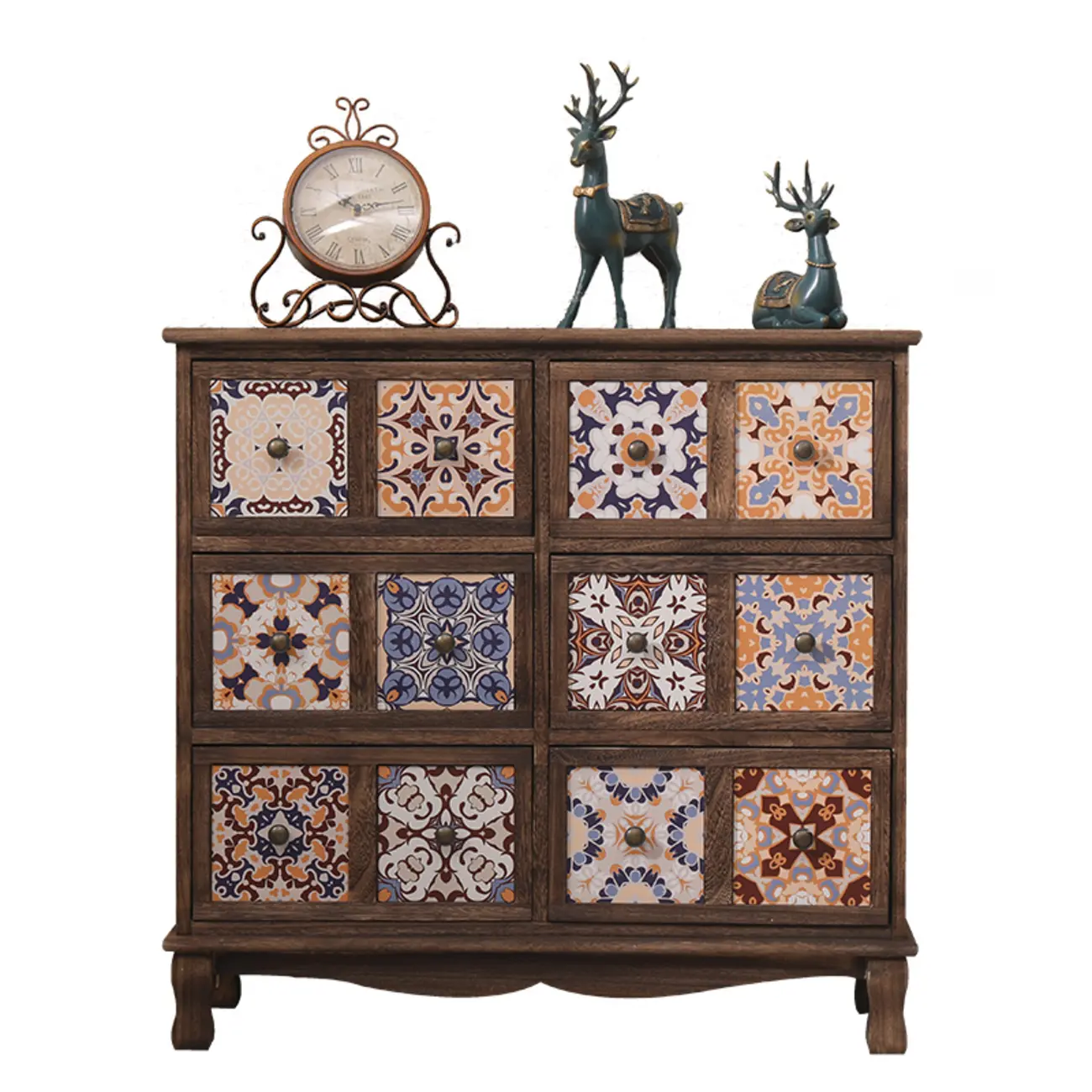 Mid-Century Vintage Cabinet with Drawers-Unique Pattern  Image - 4 | homeyfad
