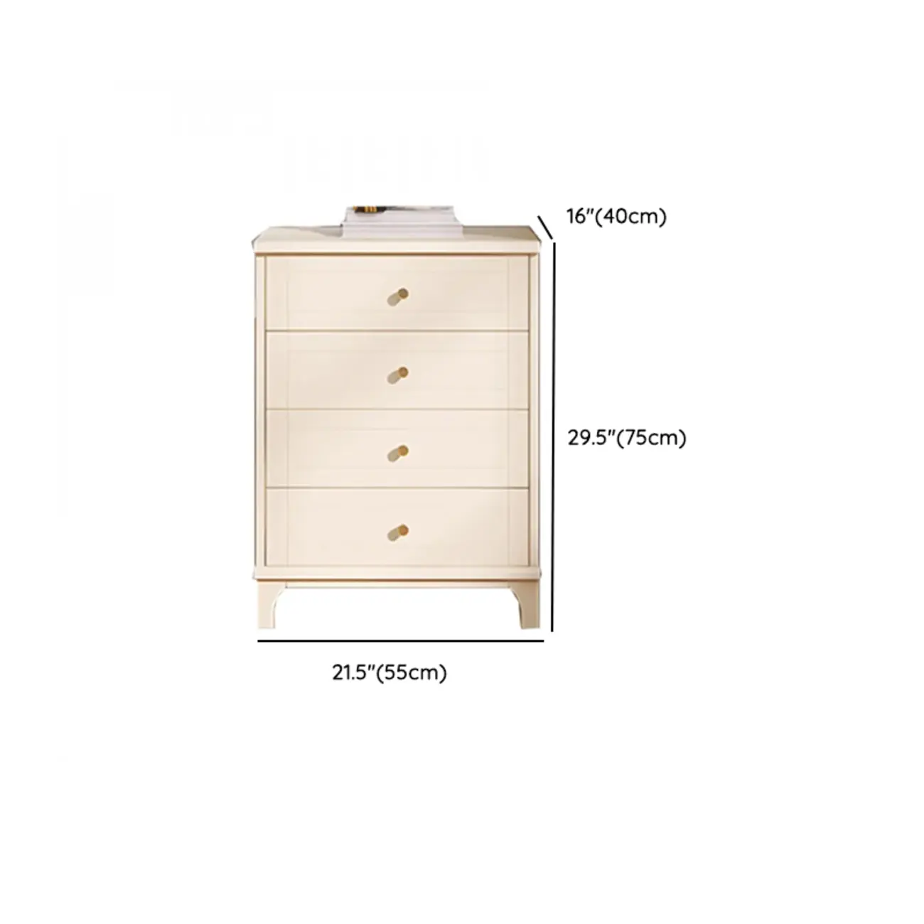 Modern Off-White Wooden Dressers with 5-Drawers Image - 13 | homeyfad