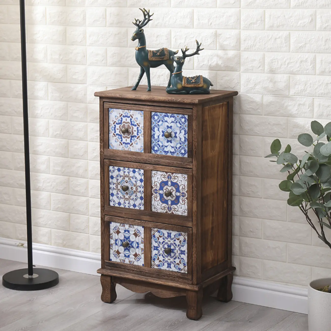 Mid-Century Vintage Cabinet with Drawers-Unique Pattern  Image - 7 | homeyfad