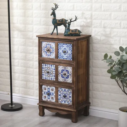 Mid-Century Vintage Cabinet with Drawers-Unique Pattern  Image - 7