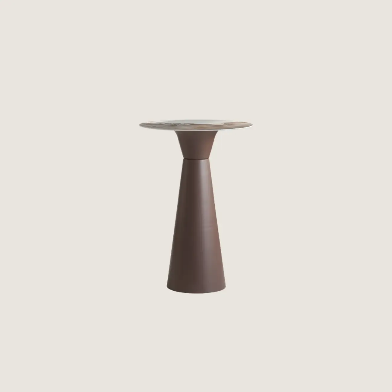 Nordic Small Round Bar Table with Stump Base Image - 7