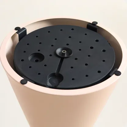 Nordic Small Round Bar Table with Stump Base Image - 8