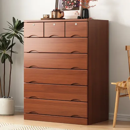Modern Solid Wood Dressers with 7-Drawers for Living Room Image - 34