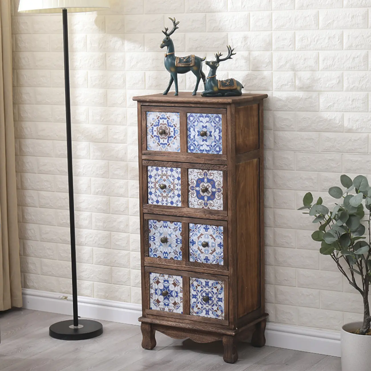 Mid-Century Vintage Cabinet with Drawers-Unique Pattern  Image - 10 | homeyfad