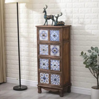Mid-Century Vintage Cabinet with Drawers-Unique Pattern  Image - 10