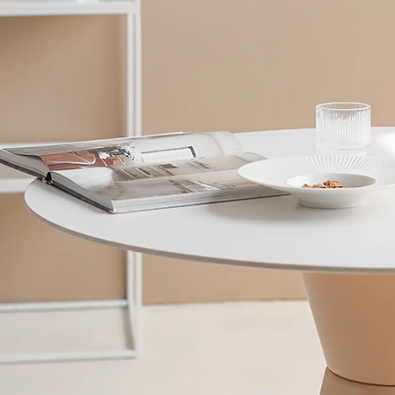 Nordic Small Round Bar Table with Stump Base Image - 11 | homeyfad