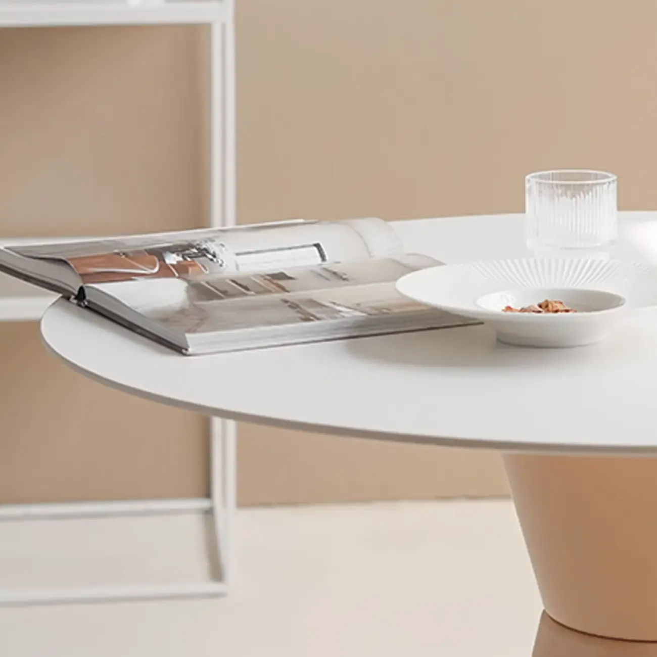 Nordic Small Round Bar Table with Stump Base Image - 11