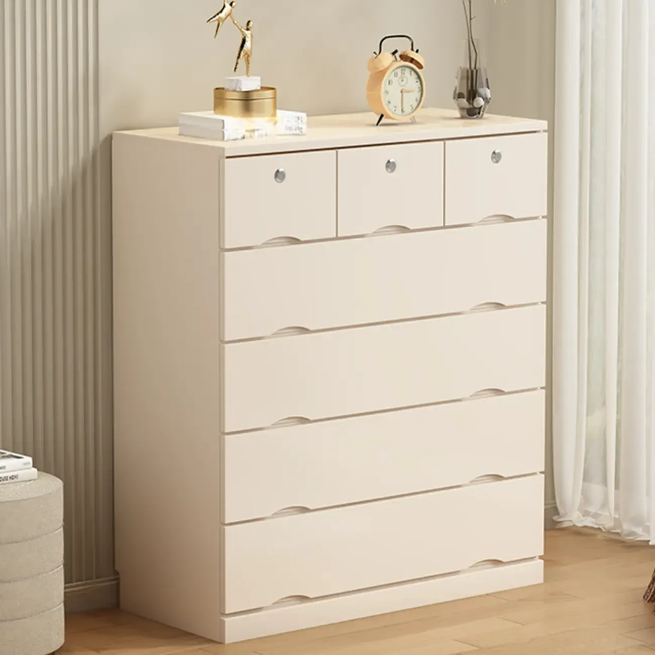 Modern Solid Wood Dressers with 7-Drawers for Living Room Image - 36