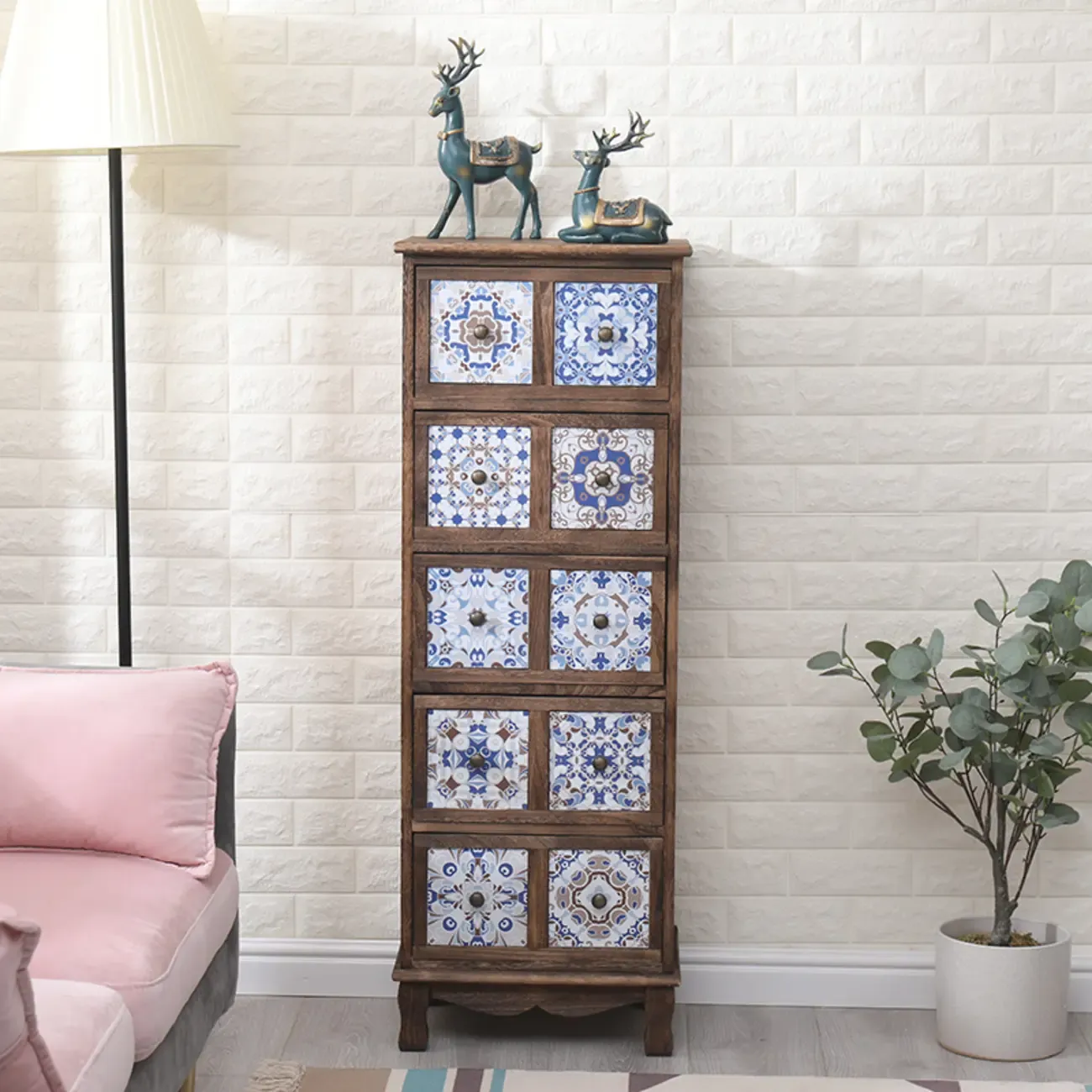 Mid-Century Vintage Cabinet with Drawers-Unique Pattern  Image - 12