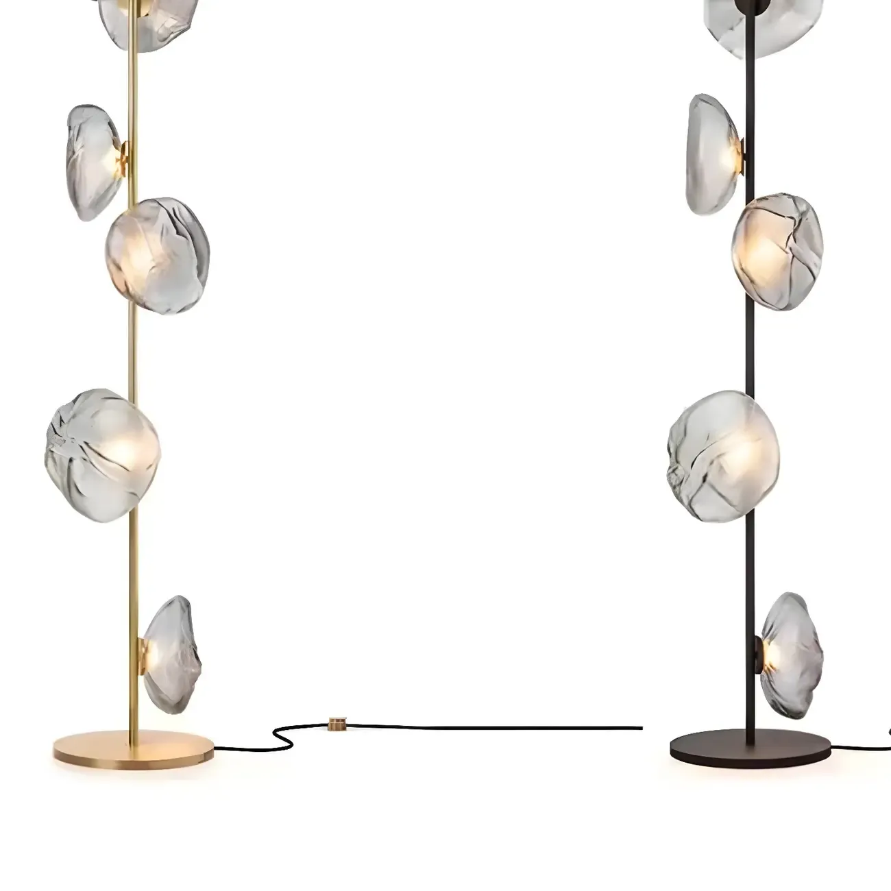6-Light Modern Art Tree Floor Lamp with Clear Glass Shade Image - 10