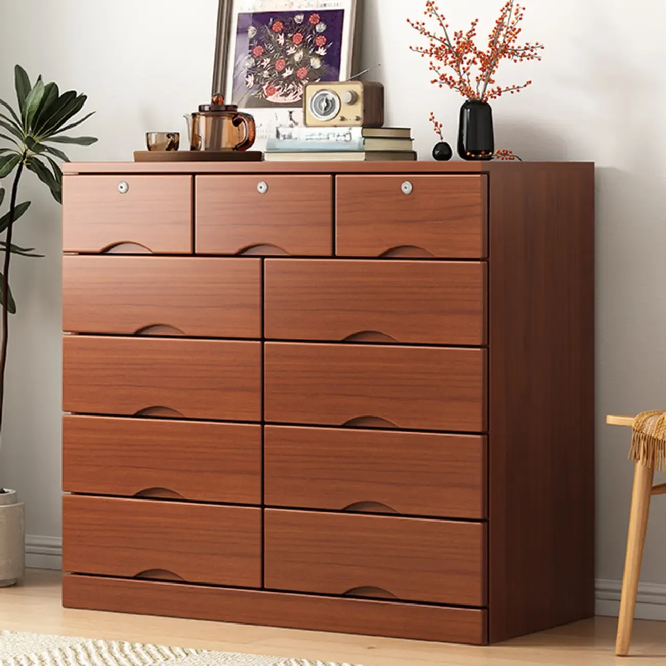 Modern Solid Wood Dressers with 7-Drawers for Living Room Image - 37