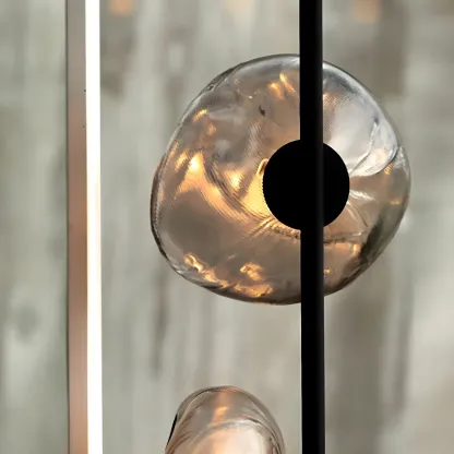 6-Light Modern Art Tree Floor Lamp with Clear Glass Shade Image - 11